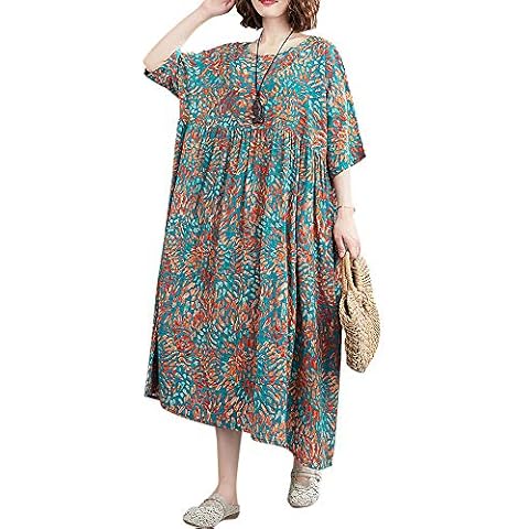Versear Women's Boho Floral Dress with Pockets Cover