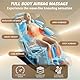 HealthRelife Ganzkörpermassagesessel mit Bodyscan 4D-Robotische Hände Intelligente Shiatsu Massagesitzauflage mit Sprachfunktion Rückenheizung(White)