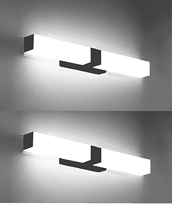Groeien (Pack of 2 15W Rectangular LED Mirror Bathroom Picture Wall Light(White) (2) - image, photos