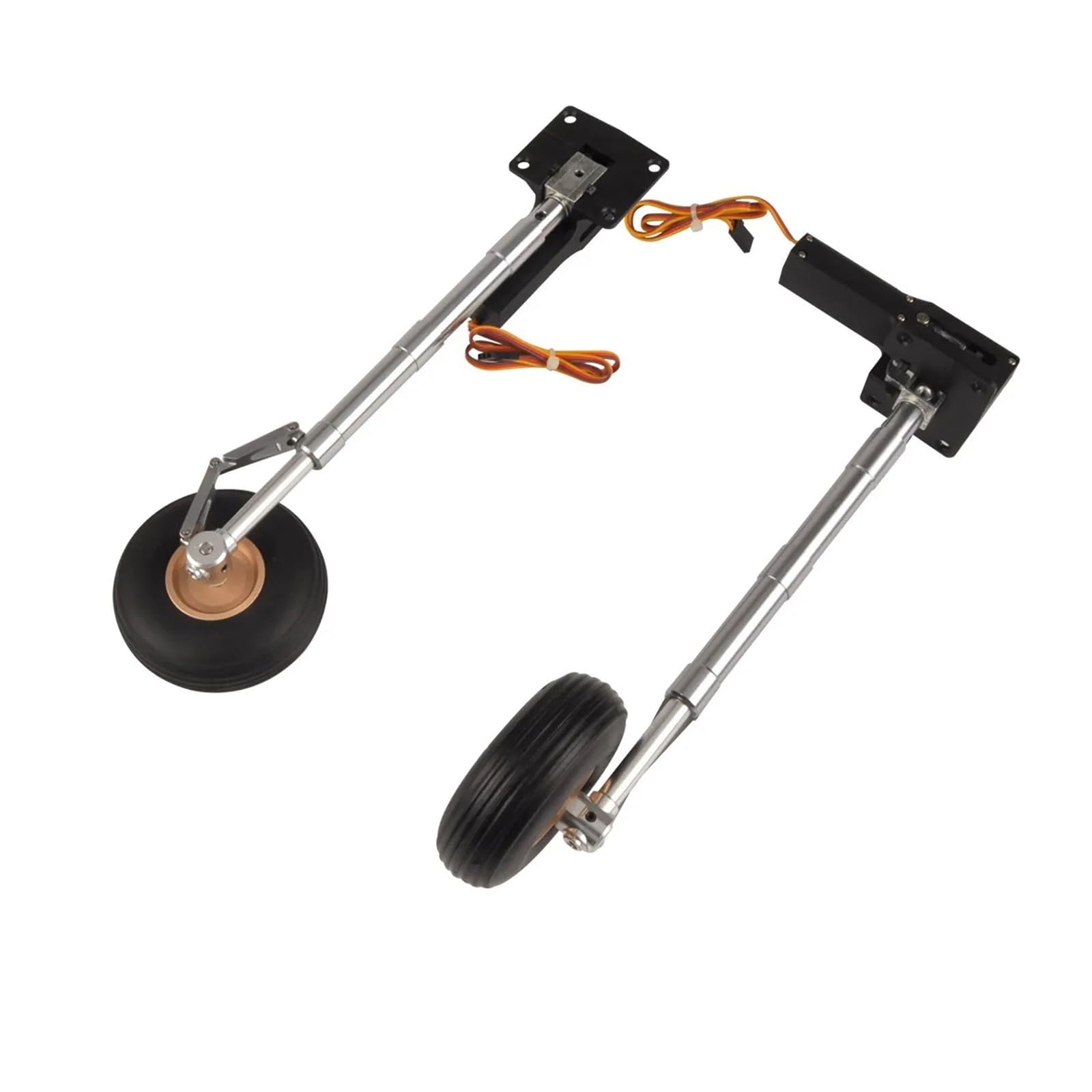 2 Piezas de Tren de Aterrizaje retráctil electrónico Principal Compatible con Aviones Modelo RC de 10 kg universales