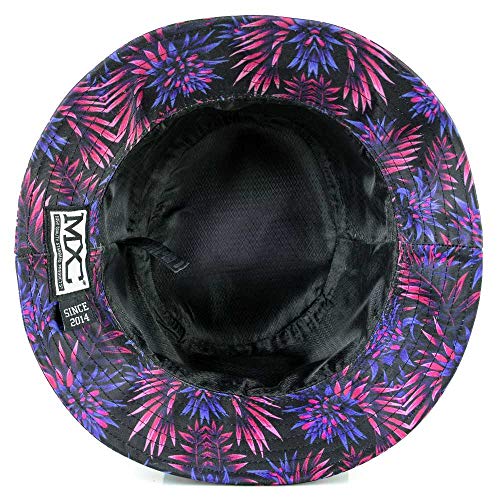 Chapéu Bucket Hat MXC BRASIL Floral Florido Folhas Tamanho:Único;Cor:Preto