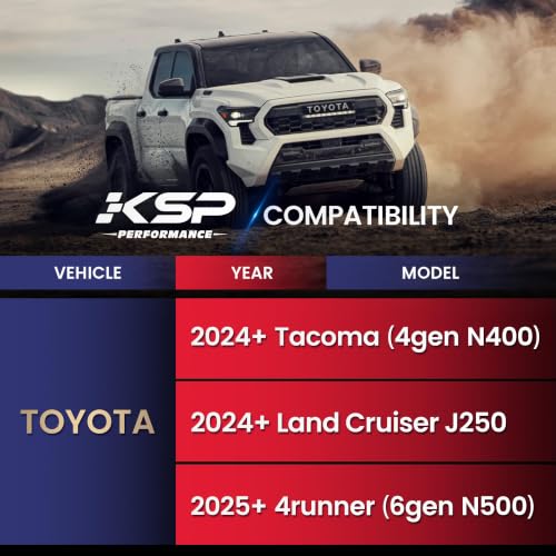Image of KSP 2024+ Tacoma Upper Control Arms fit Truck with 2-4inch Front lift, Aftermarket Steel Suspenison Control Arm Compatible With Toyota New Model Pickup, 1 Pair Tubular UCA Replacement Factory Arms
