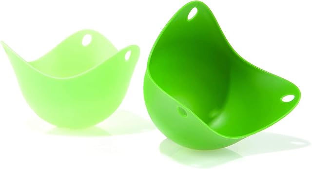 Fusion Brands Poachpod Silicone Egg Poacher - Green, Pack of 2