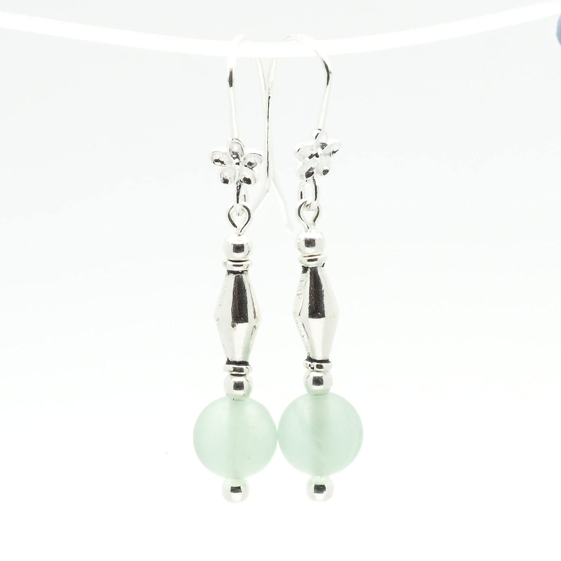 Pendientes Fluorita Verde y Plata 925