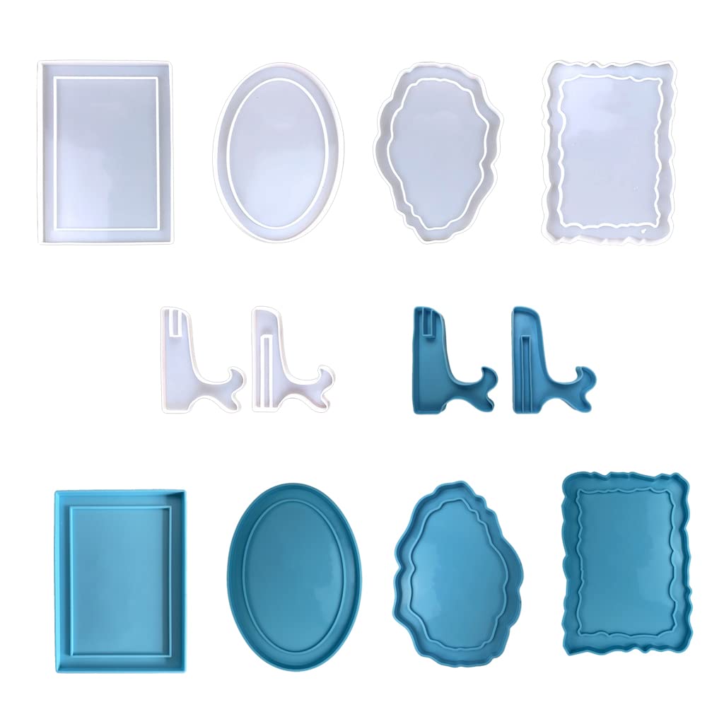 Stampo retrò in resina, per cornici portafoto in silicone, stampi in resina epossidica per decorazioni per la casa, stampi per foto, in silicone per portachiavi rettangolare epossidico