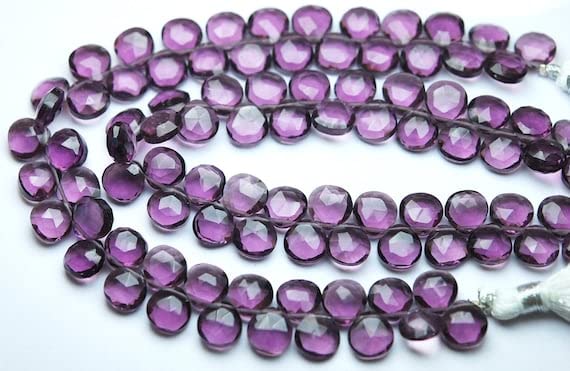 Quartz violet en cœur facetté de 8mm pour réparer ou sublimer vos bijoux anciens
