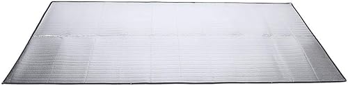 Miniatura 2 de Alfombrilla de colchón de EVA para dormir de papel de aluminio para acampar al aire libre, senderismo, viajes, picnic, plateado (78.8 x 78.8