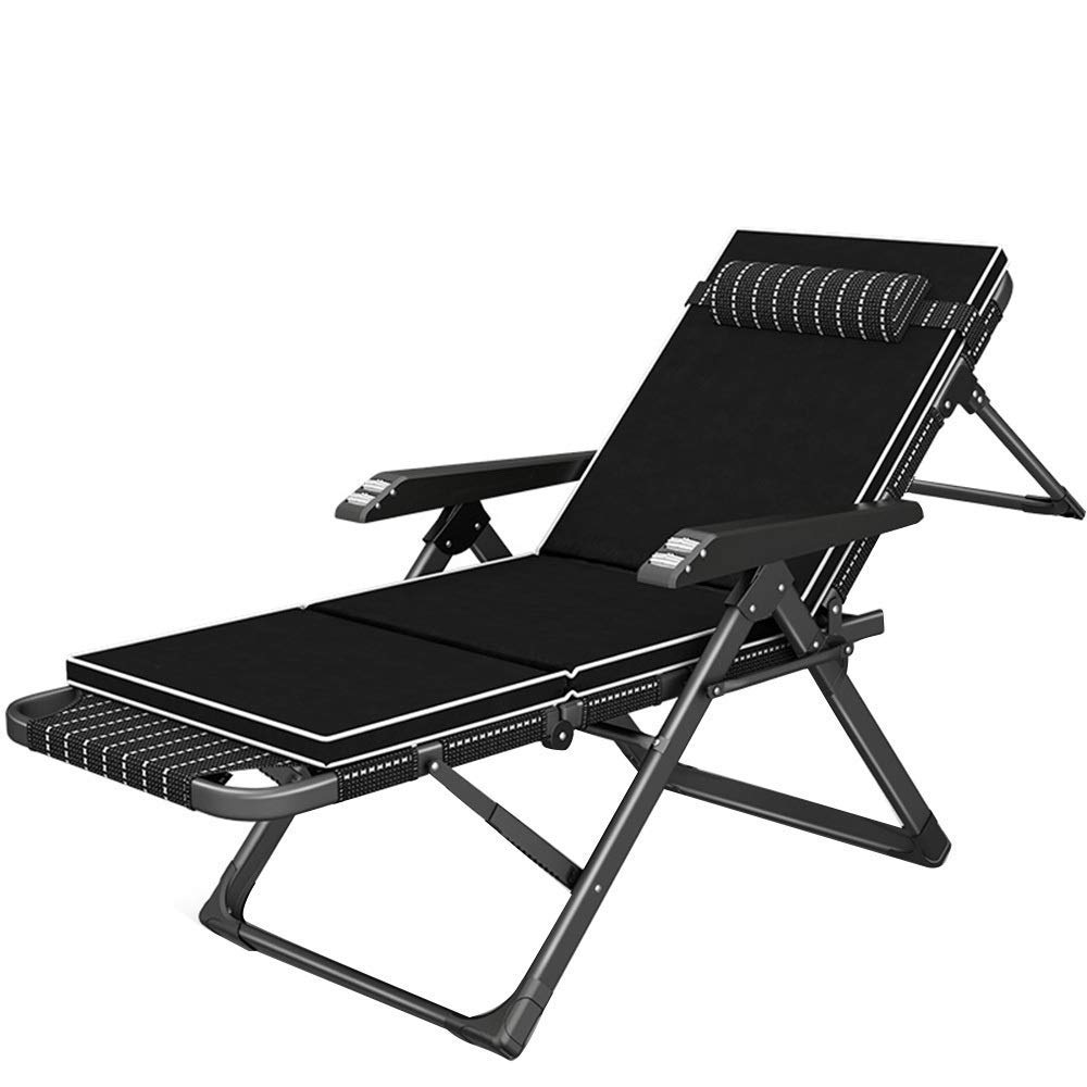 Chaise pliante inclinable en métal modèle C pour bureau et extérieur