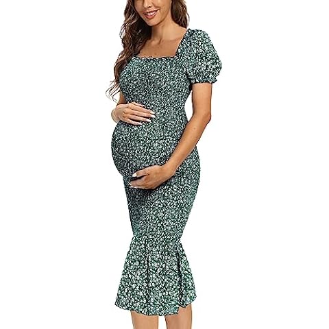 Maternity Floral Midi Dress by VmSlyii Cover
