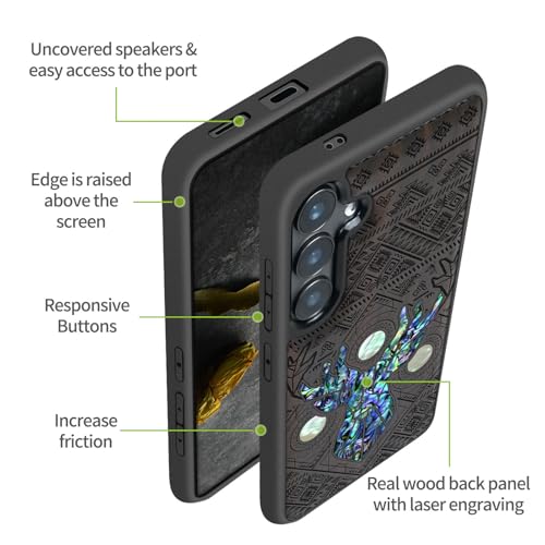 Coque Samsung S25 Plus gravée en bois une idée cadeau originale - 6