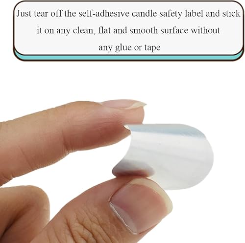 Miniatura 39 de HAHIYO 500 calcomanías de advertencia de velas circulares negras de 1 pulgada, etiquetas de seguridad para derretir cera para hacer velas