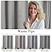 H.VERSAILTEX Linen Blackout Curtains 84 Inches Long, 100% Absolutely Blackout Thermal Insulated Textured Linen Look Curtain Draperies Anti-Rust Grommet with White Liner, 2 Panels, Dove Gray