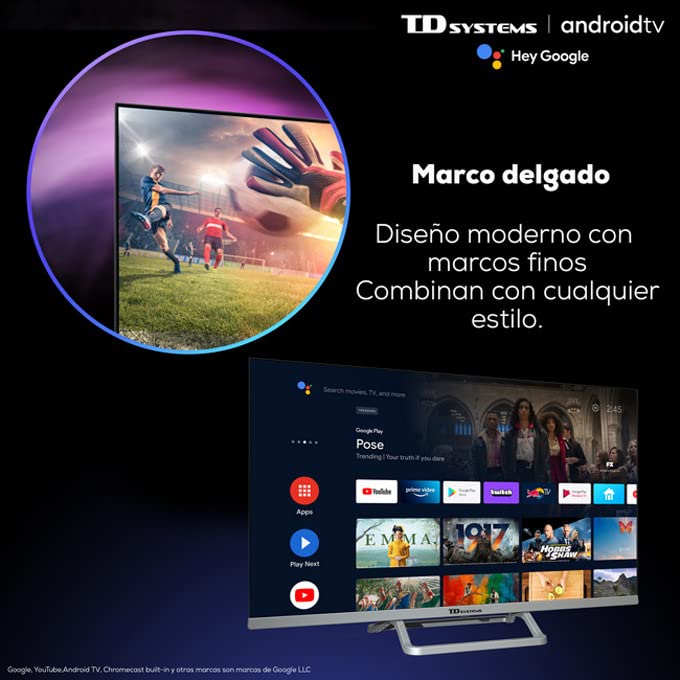 TD-Systems-Smart-TV-Hey-Google-Official-Assistant-Televisores-32-Pulgadas-Control-por-Voz-Chromecast-3X-HDMI-2X-USB-3-anos-de-garantia-K32DLX14GLE