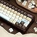 COOMICKEY PBT Keycaps, FOA Profile Custom Dye Sub Cute Keycaps 60 65 75 100 Percent, 130 Keys Minimalist Keycap Set for 61/64/68/84/87/100/104/108 Gaming Mechanical Keyboard