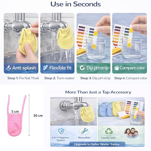 Image of Cotton Tap Water Filter Cloth 3 Pcs | Reusable Double Layer Tap Water Filter Cover for Drinking | Kitchen Sink Nal Tahli (Pack of 3(Starter Pack))