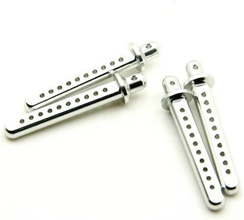 Miniatura 6 de MOHERO RC Crawler Cars - Soportes de poste de carrocería de aluminio para 110 SCX10 AXIAL 4WD Paquete de 4 (plateado)