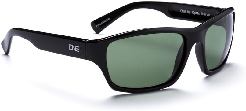 Optic Nerve, Tundra, Unisex Sports Sunglasses - Shiny Black Frame, Polarized Grey Lens