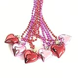 Bachelorette Party Beads Necklaces Gift Supplies Valentine's Day Heart-Shaped Bead Necklace (6pcs)
