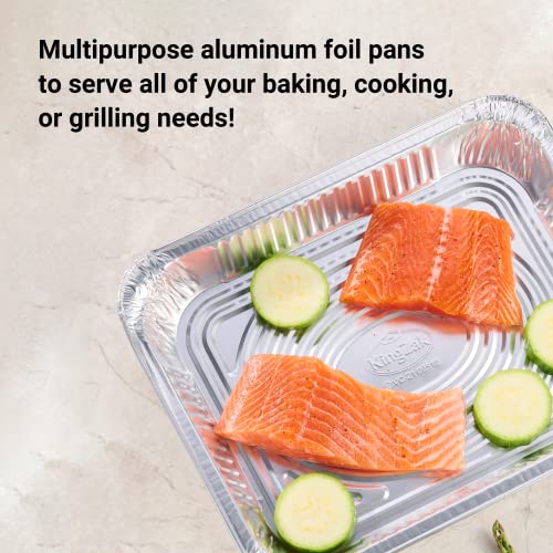 Nicole Home Collection 8812 Aluminum Pans Half Size, 9X13, Extra Heavy Duty Disposable Foil Pans For Baking (30 Pack) Roasting & Chafing, Deep Tin Foil Bakeware, Steam Table Tray thumb #3