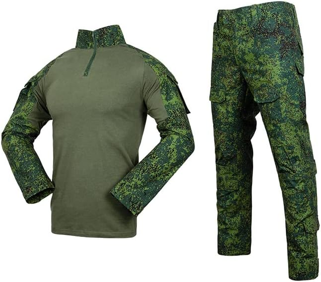 Tactical Camouflage Uniform BDU Combat Sports Airsoft Hunting Shooting Battle Dress Shirt Pants Set
