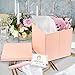 Nimbbex Gift Box, 9×9×9inches Pink Gift Boxes with Lids for Presents, Square Birthday Gift Box with Ribbon and Card for Wedding, Baby Shower, Bridesmaid, Christmas, Anniversary
