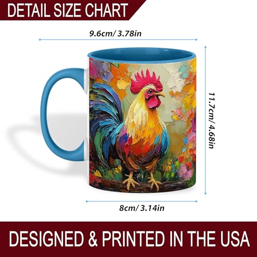 Taza Cerámica Colorful Rooster 11 oz miniatura 5