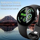 DXULWLM 4-pak folii ochronnej na ekran do Google Pixel Watch 3 45 mm HD, przezroczyste 3D, pełne pokrycie, bez pęcherzyków powietrza, odporne na zarysowania ochraniacz ekranu do Google Pixel Watch 3