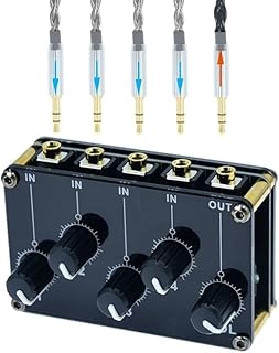 4 way channel stereo mixer for live recording portable high sensitive low noise (4 in 1 out)