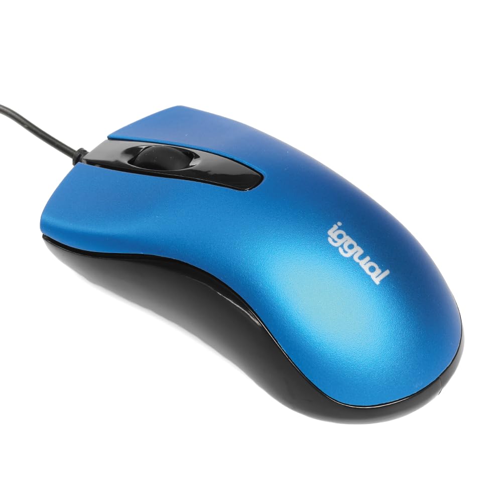 IGGUAL RATON OPTICO COM-BUSINESS-1200DPI AZUL