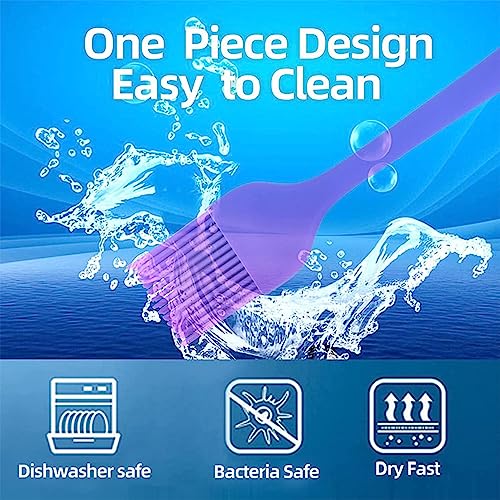 Silikon Pinsel, Backpinsel Silikonpinsel 2er Set (21cm) Silikonpinsel Küch Kochpinsel für Kochen,BBQ Grillen,Kochpinsel in Lebensmittelqualität und BPA frei