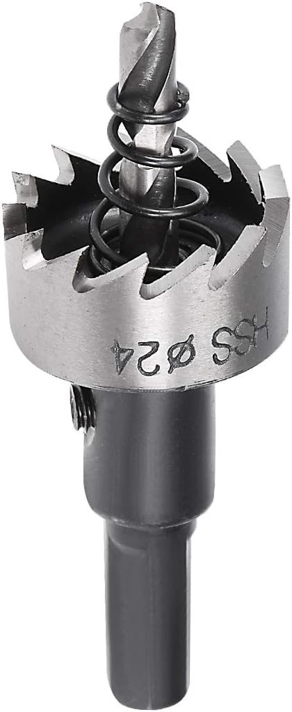 uxcell 24mm HSS Drill Bit Hole Saw Cutter for Metal Alloy Wood