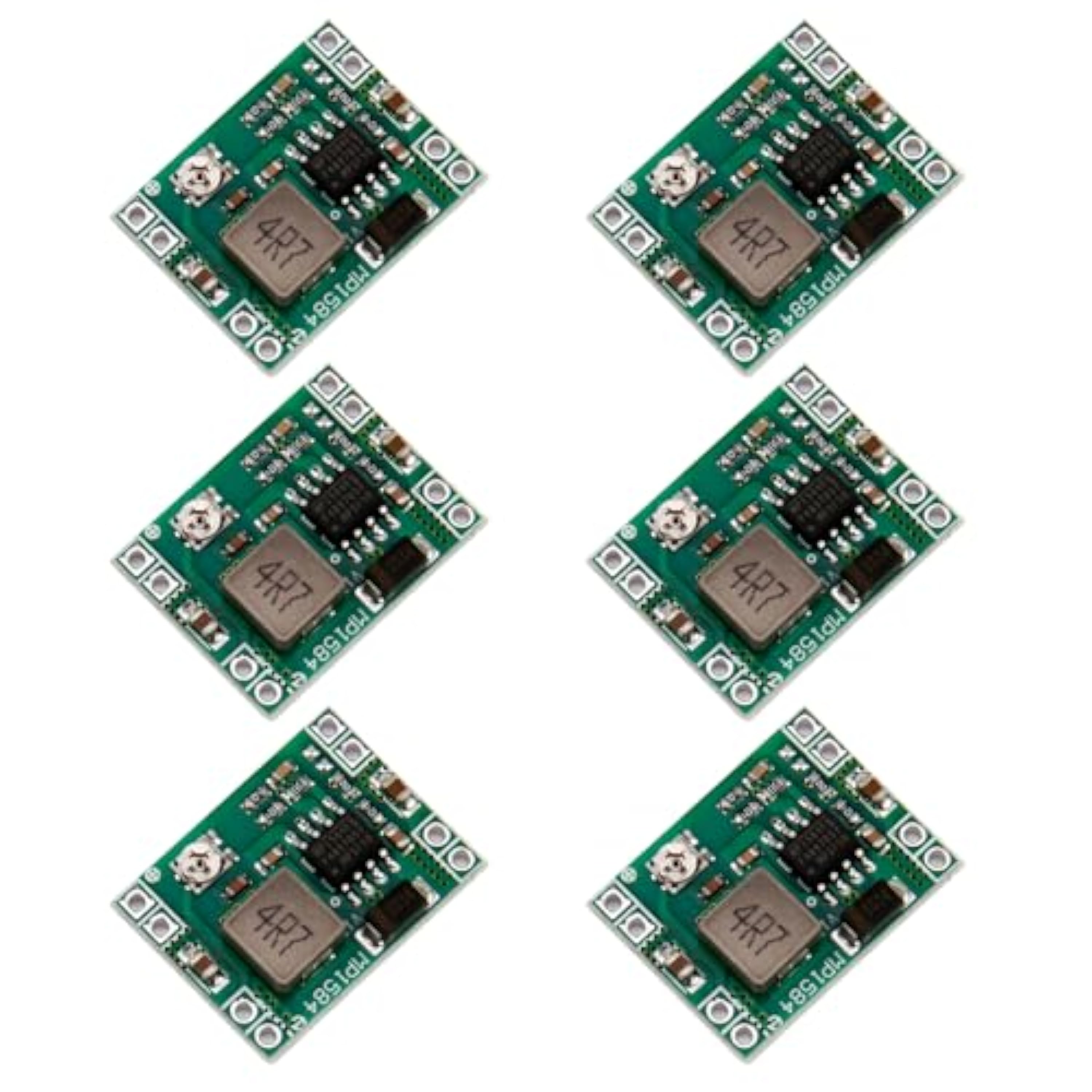 6 Piezas Módulos Convertidores Reductores DC-DC Ajustables,Ajustable Step Down Módulo de Alimentación, de 4,5-28V a 0,8-20V, Módulo Regulador de Voltaje de Fuente de Alimentación