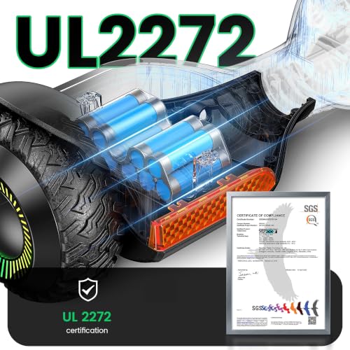 Gyroor G13 All-Terrain Hoverboard with Bluetooth & LED Lights Gift,Black - image 8