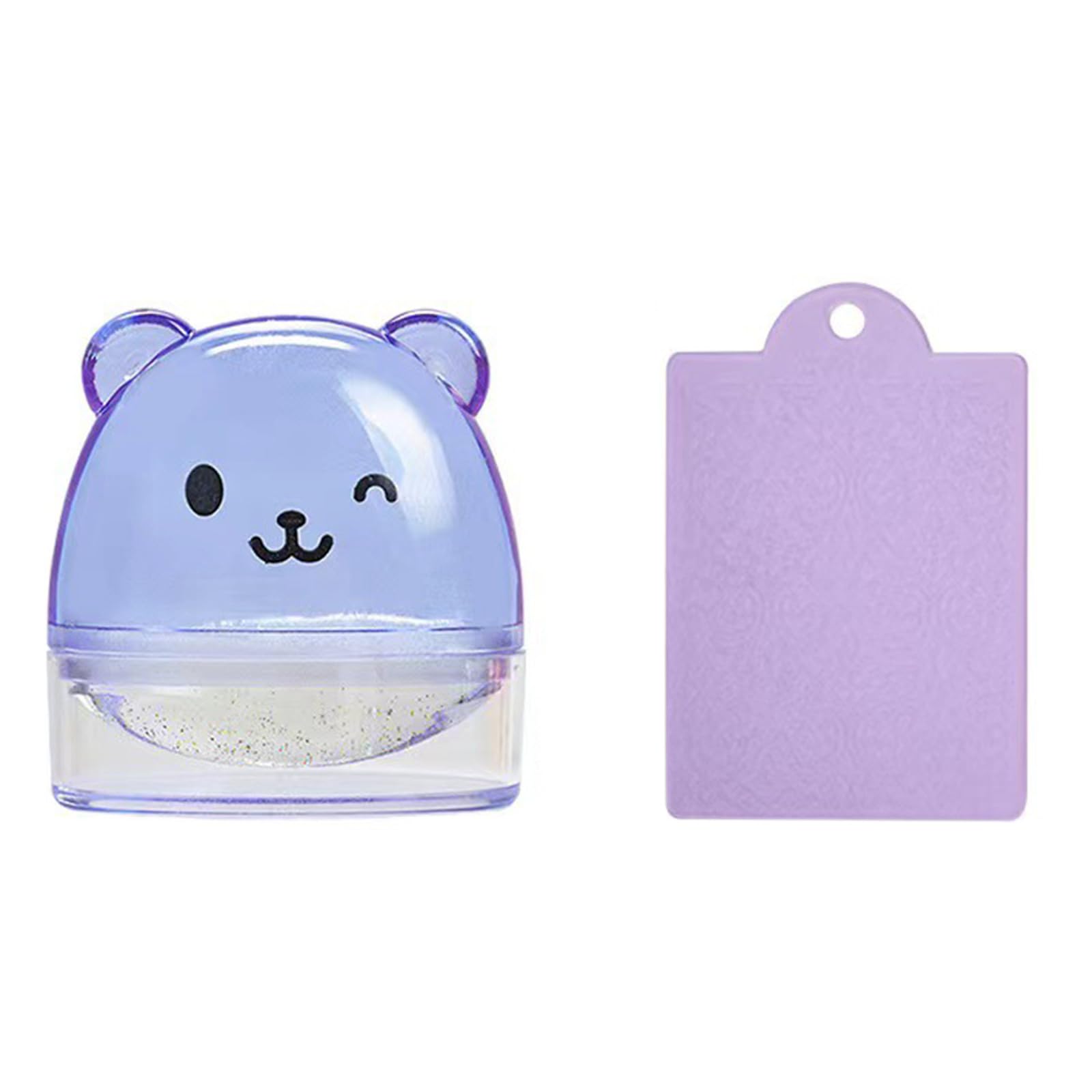 Bear Stamper With Scraper Silicone Stamper Set French Tip Stamp Jelly Nails Art Manicures Tool