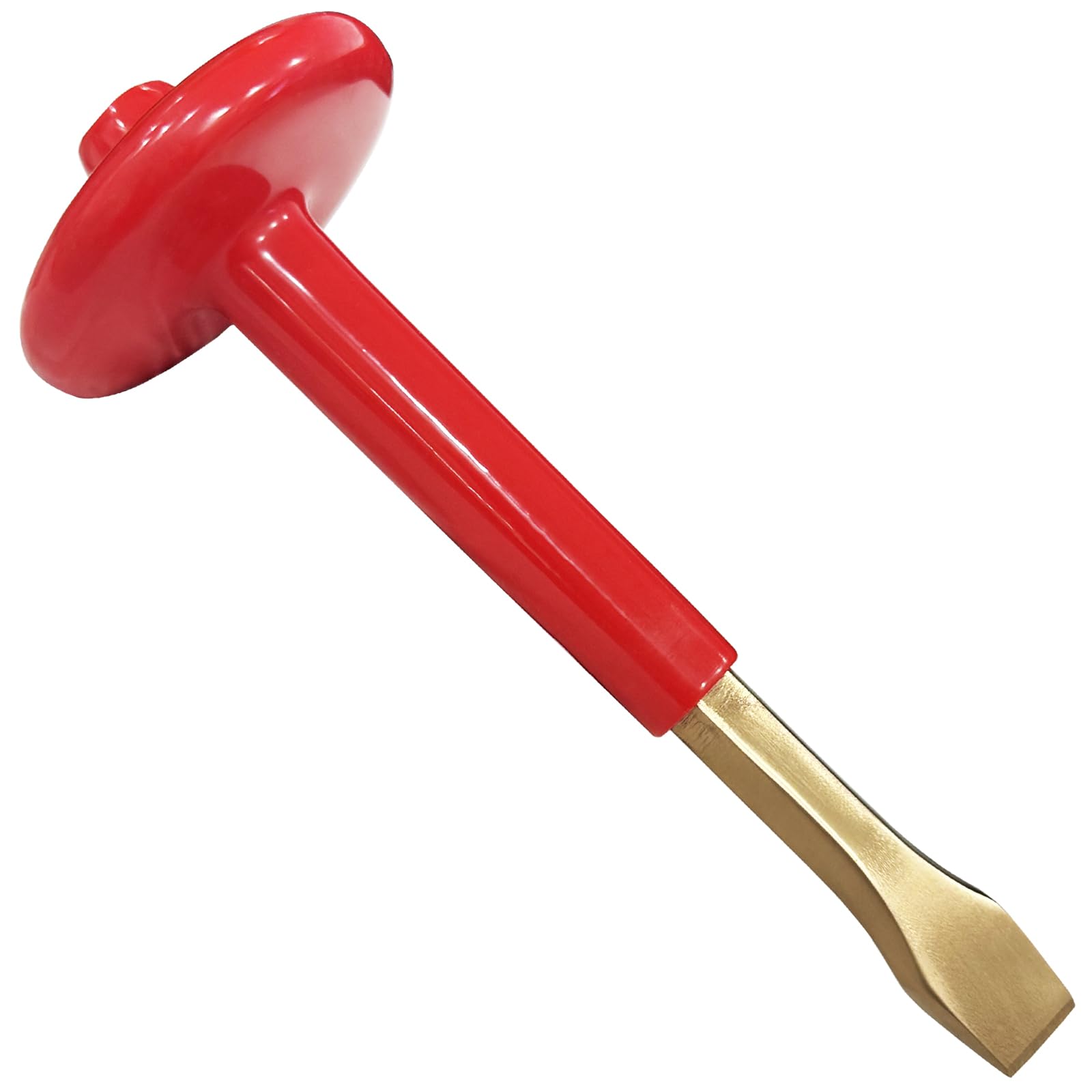 WEDO Scalpello piatto non scintillante, esagonale a 10 punti, scalpello per cemento, scalpello per mattoni, scalpello per muratura con protezione per le mani di spessore, bronzo in alluminio,