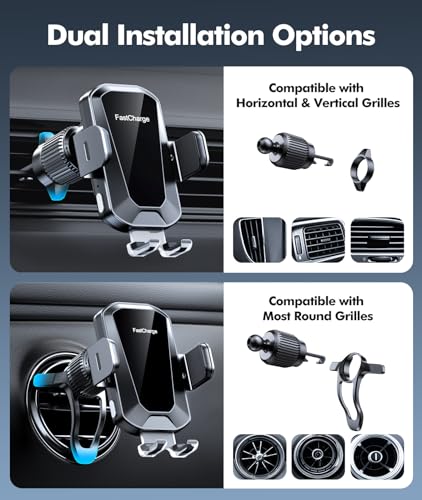 EOIWUY Car Phone Holder Wireless Charger, Auto Clamping 15W Fast Wireless Car Charger - Image 4