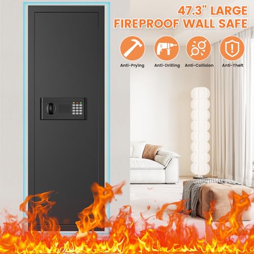 Image of 47.3 inch Tall Fireproof Wall Safe Between Studs 16 inch Centers | Hidden Wall Safe