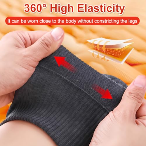 Image of 1 Pair Elastic Knit Leg Warmers Knee Braces Sleeves Wraps Support Protector Comfortable Knee Brace Compression Protective Knee Pad for Men Women Outdoor Sports Daily Wear(Dark Grey)