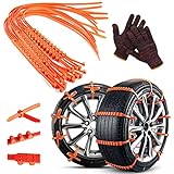 2023 Reusable Anti Snow Chains - 【New Version】10 PCS Portable Snow Tire Chain for Pickup Trucks & SUV - Emergency Snow Plastic Non-Slip Cable Tie - Snow Mud Chains for Winter Driving & Muddy Road