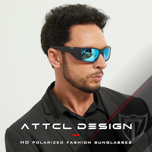 ATTCL Men's Fishing Sunglasses Polarized UV400 Protection - Ultralight TR90 Frame Rectangle Sports Glasses3