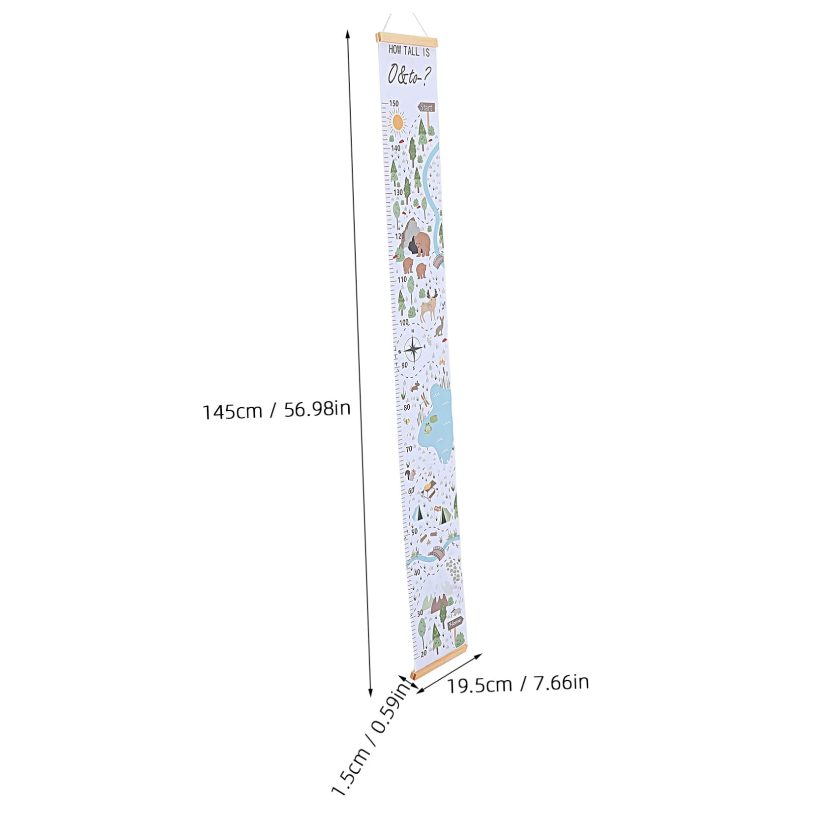 Ciieeo Wall Decor Height Chart Boys and Girls Growth Ruler Children's Room Decor Easy to Apply