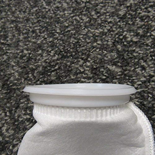 (10 Pack) #4 Size 10 Micron Liquid Filter Bags, Polyester Felt with Polypropylene Ring, 4-1/8" Diameter x 14" Length, Max Temperature 300°F, High Dirt Holding Capacity for Liquid Filtration
