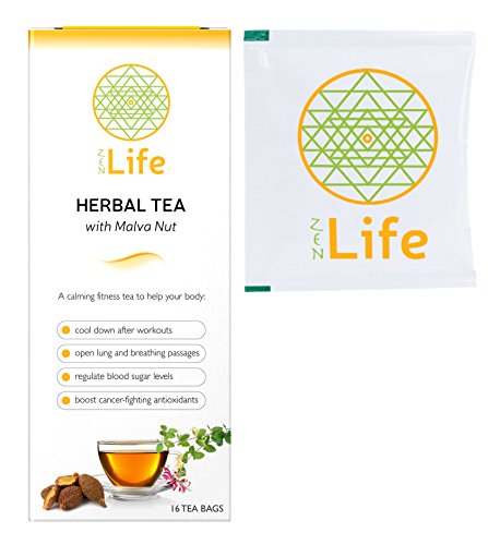 ZenLife Premium Organic Green Tea Blend - Infused with Malva Nut & Japanese Honeysuckle - Mint Flavored | 16 Pack