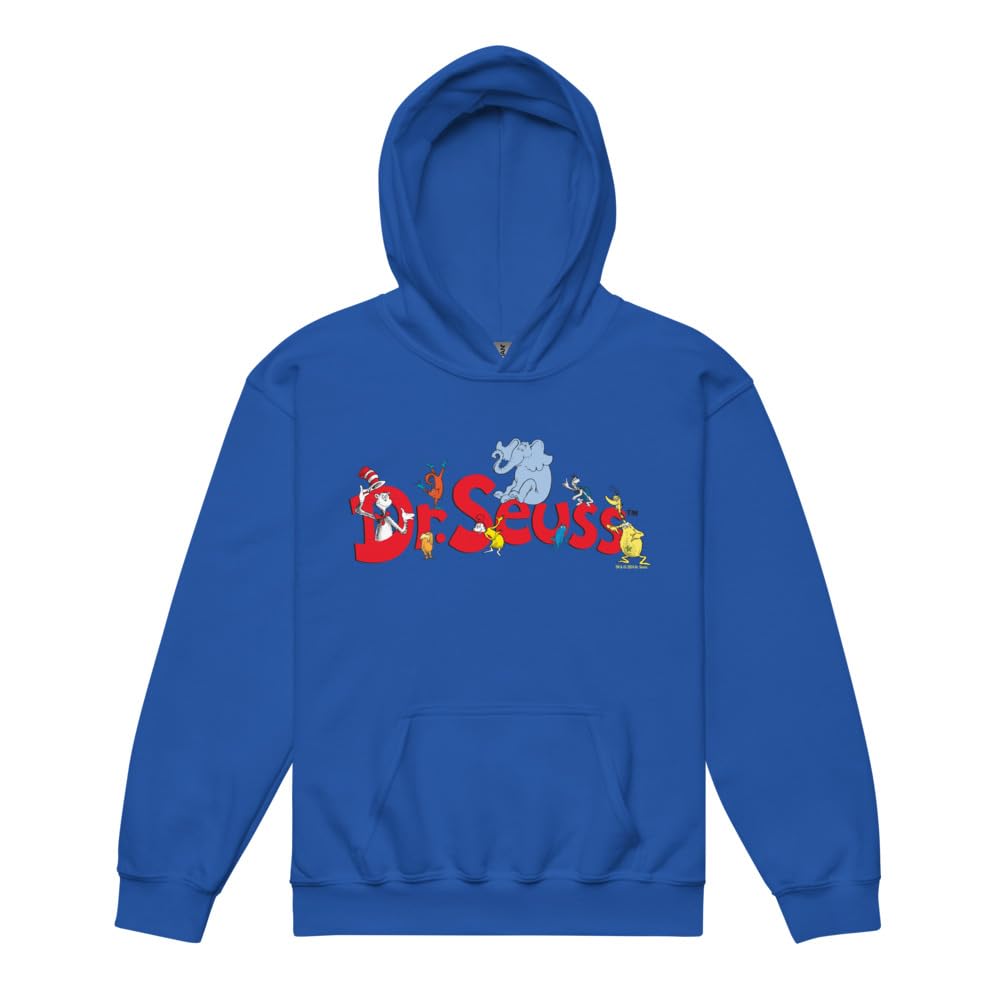 Dr. Seuss "The Cat in the Hat Family - Unisex Soft & Cosy Kid's Hooded Sweatshirt - Officially Licensed