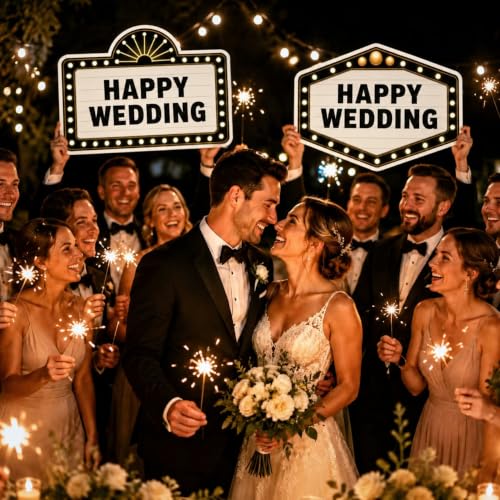 6 Pack Bottle Service Sign Set, Wedding Signs for Reception, Black by Vofiluxo - Used condition - Image 3