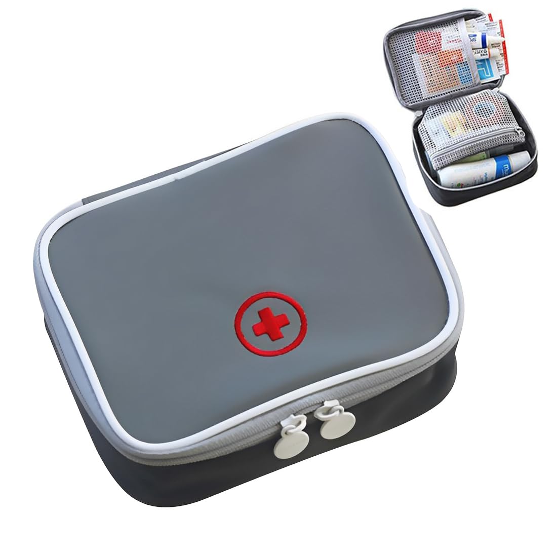 IKOPFLN 1 PCS Kit de Primeros Auxilios vacío, Kit de Primeros Auxilios para Viajar, Set de Primeros Auxilios para Actividades al Aire Libre, Bolsa de Almacenamiento médica, Kit de Emergencia