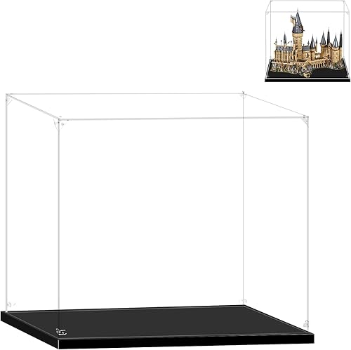LILIKAKA Vitrina acrílica de 28.74 x 18.89 x 24.8 pulgadas, adecuada para Lego 71043 Harry Potter Hogwarts, protege tus coleccionables del polvo con