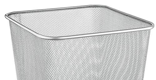 Lixeira Metal Quadrada, 16.5L, Prata, Ordene