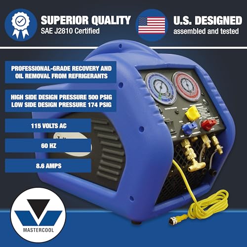 Mastercool 69110 R134a/R12/R22/R410A Refrigerant Recovery System - Image 3