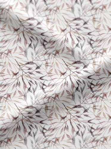 Image of DDECOR Live Beautiful 100% Cotton 145TC Leaves King Bedsheet with 2 Pillow Covers | Rotary Printed Breathable Fabric | 224 CM X 254 CM | Luxury Bedding for Home | Cresta Collection | Grape Shake Wine